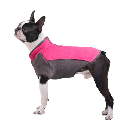 Half Zip Pullover Fleece Dog Coat