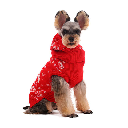 Reindeer Snowflake Knitted Dog Sweater