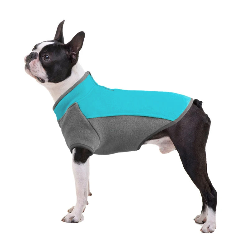 Half Zip Pullover Fleece Dog Coat