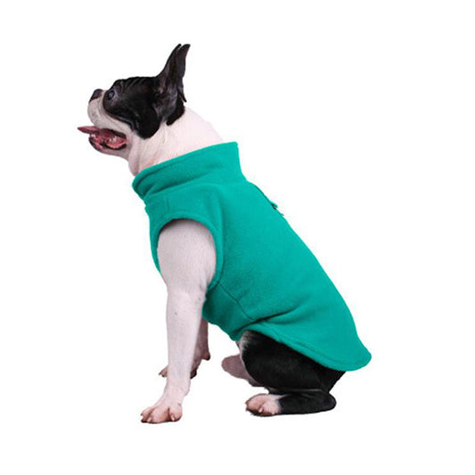 Fleece Dog Coat with Leash D-Ring