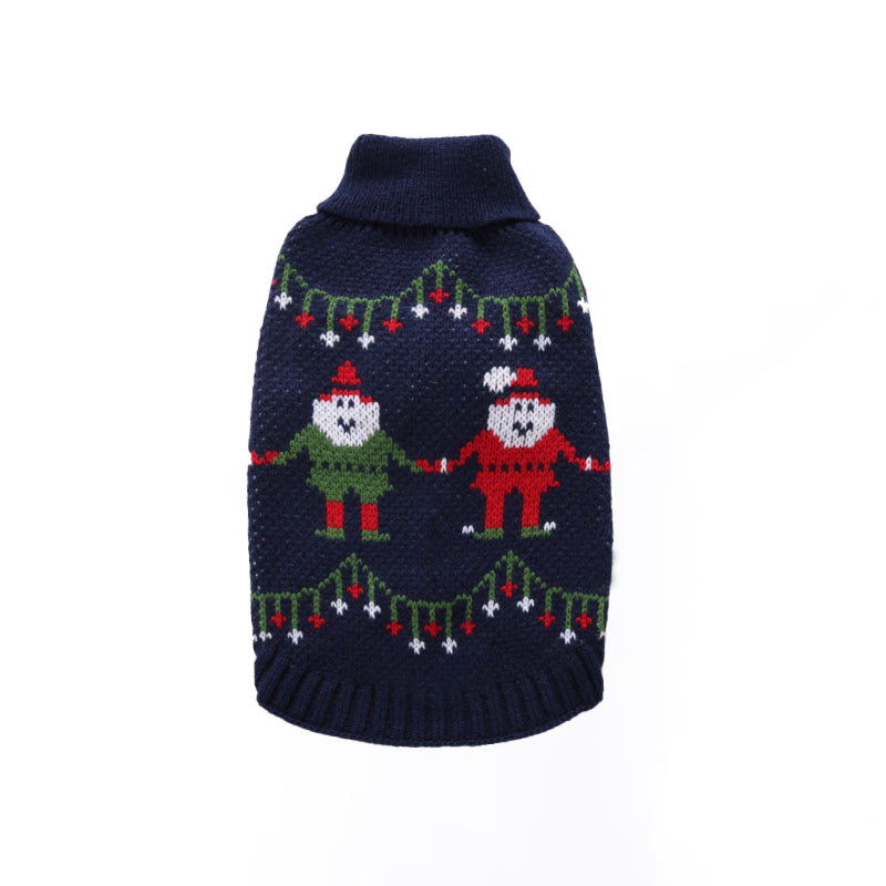 Turtleneck Elf Dog Christmas Sweater