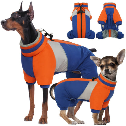 Adjustable Dog Winter Coat Warm Dog Jacket