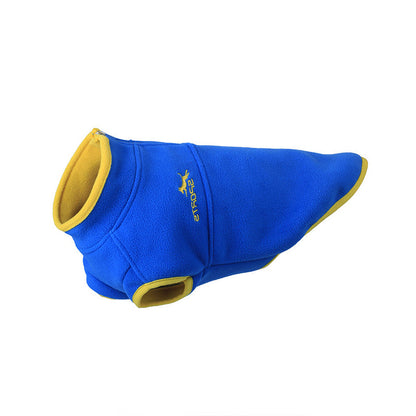 Thickened Polar Fleece Color Edge Dog Jacket