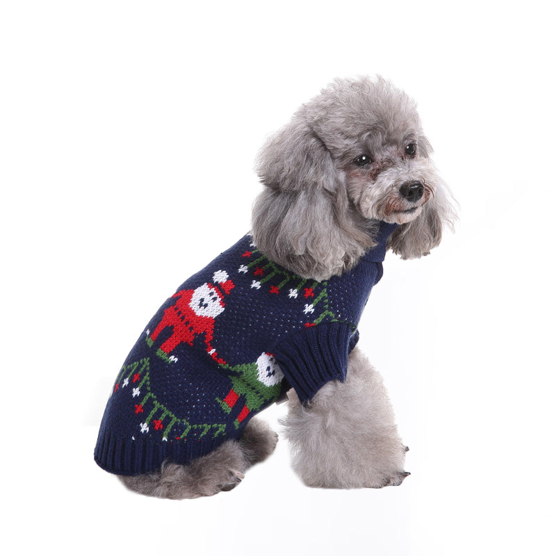 Turtleneck Elf Dog Christmas Sweater