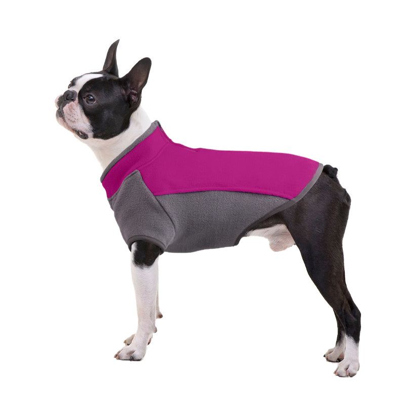 Half Zip Pullover Fleece Dog Coat