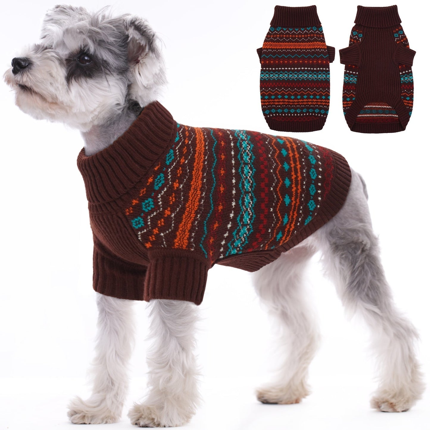 Bohemian Turtleneck Dog Sweater